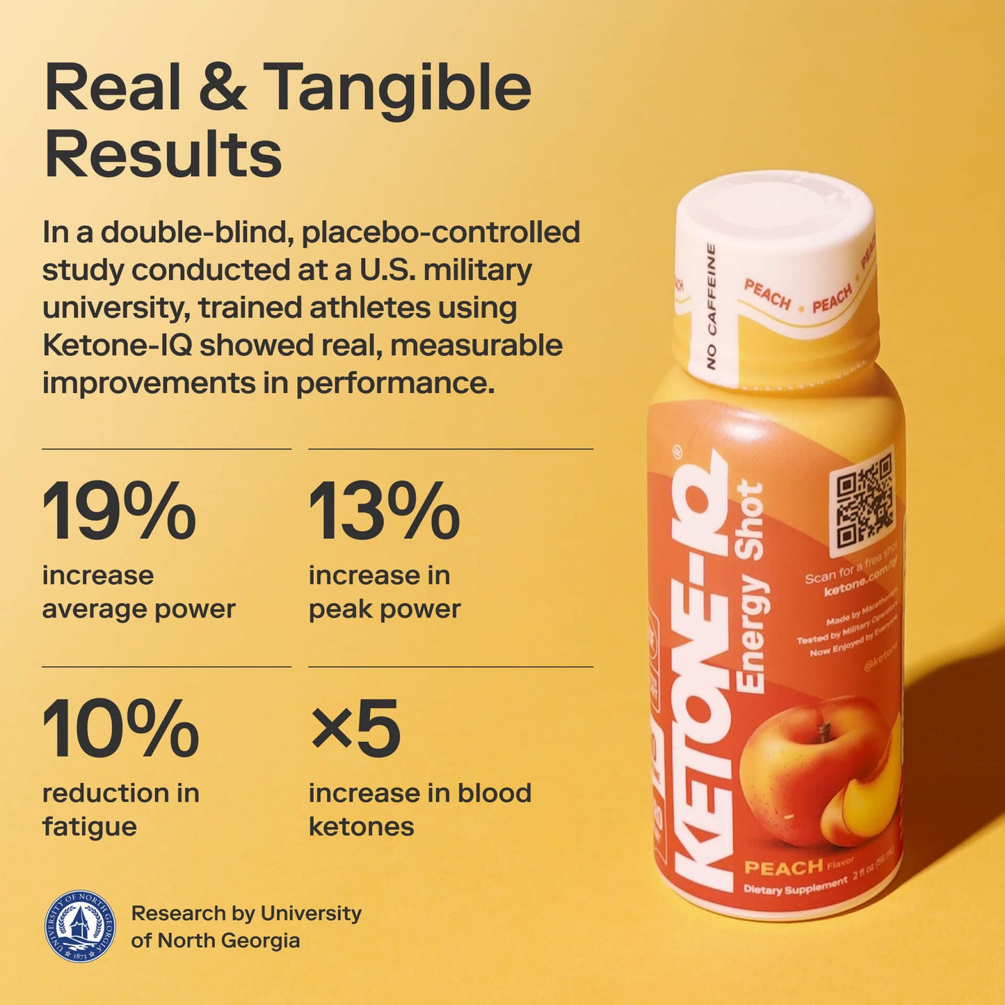 Ketone-lQ No Caffeine Shot--Peach