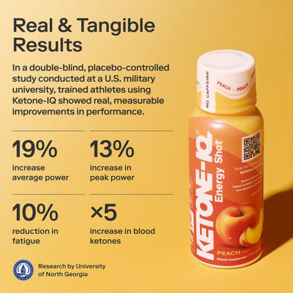 Ketone-lQ No Caffeine Shot--Peach